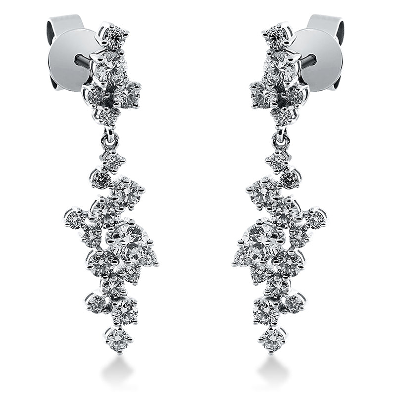 Ohrschmuck    aus 750/-18 Karat Weißgold mit 38 Diamanten 1