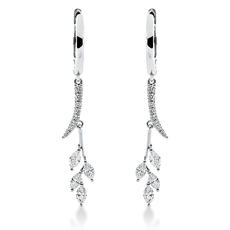 Ohrschmuck    aus 750/-18 Karat Weißgold mit 24 Diamanten 0
