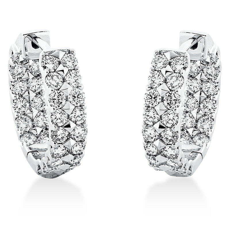 Creolen    aus 750/-18 Karat Weißgold mit 52 Diamanten 1