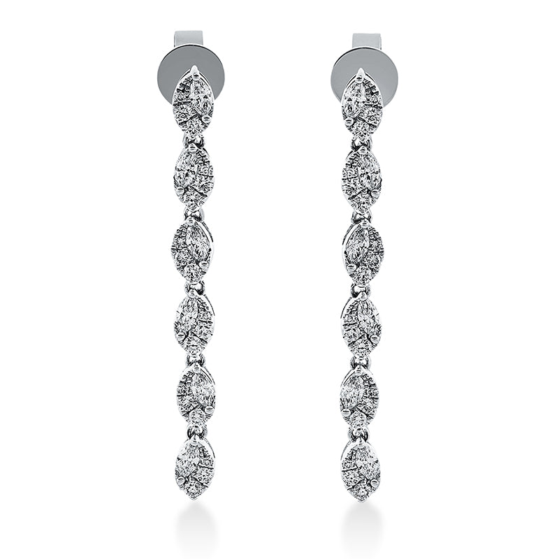 Ohrschmuck    aus 750/-18 Karat Weißgold mit 48 Diamanten 0