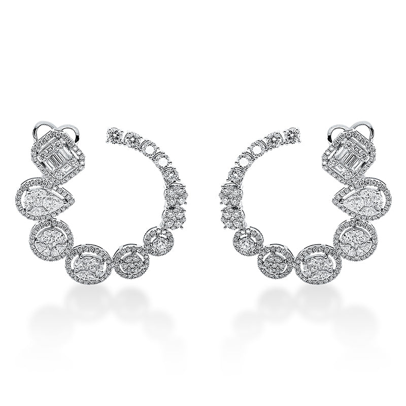 Ohrschmuck    aus 750/-18 Karat Weißgold mit 368 Diamanten 4