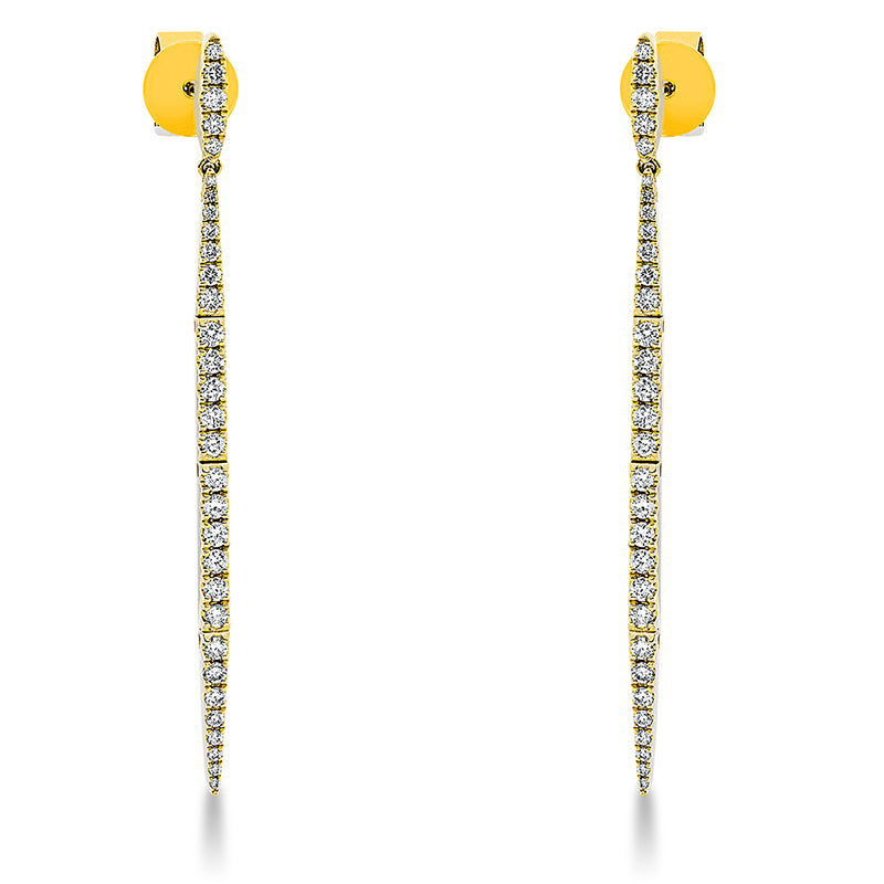 Ohrschmuck    aus 750/-18 Karat Gelbgold mit 62 Diamanten 0