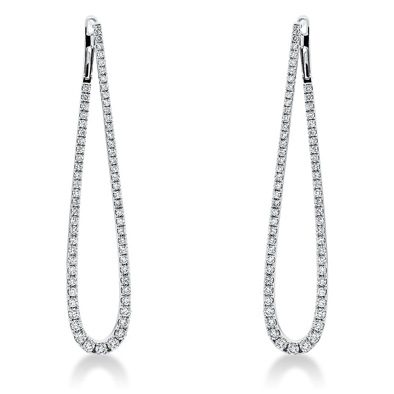 Ohrschmuck    aus 750/-18 Karat Weißgold mit 130 Diamanten 1