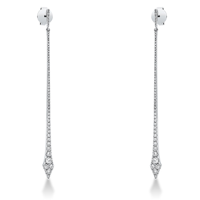 Ohrschmuck    aus 750/-18 Karat Weißgold mit 106 Diamanten 0