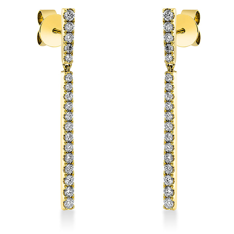 Ohrschmuck    aus 750/-18 Karat Gelbgold mit 36 Diamanten 0
