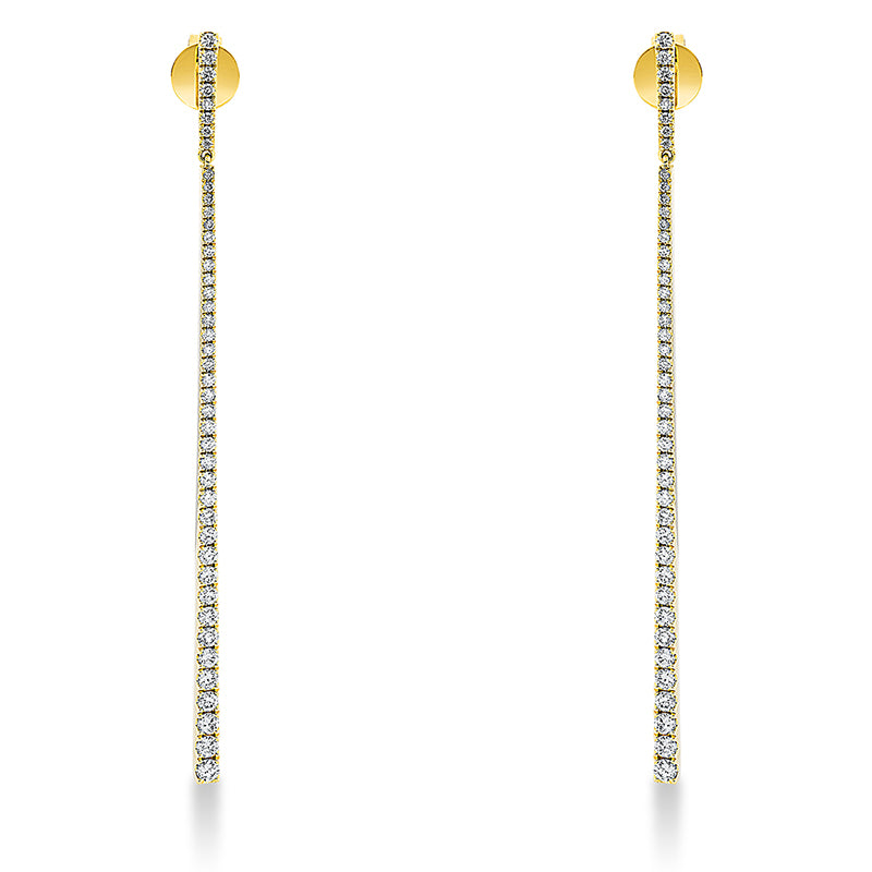 Ohrschmuck    aus 750/-18 Karat Gelbgold mit 88 Diamanten 0