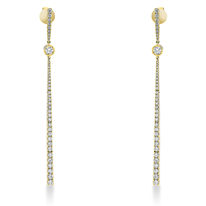 Ohrschmuck    aus 750/-18 Karat Gelbgold mit 82 Diamanten 1
