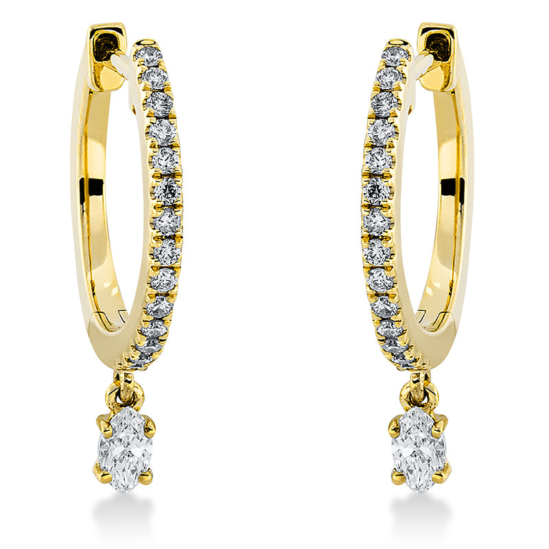 Ohrschmuck    aus 750/-18 Karat Gelbgold mit 30 Diamanten 0