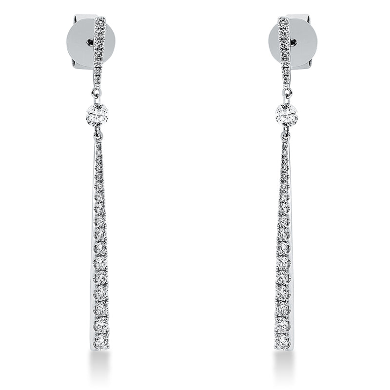 Ohrschmuck    aus 750/-18 Karat Weißgold mit 50 Diamanten 0