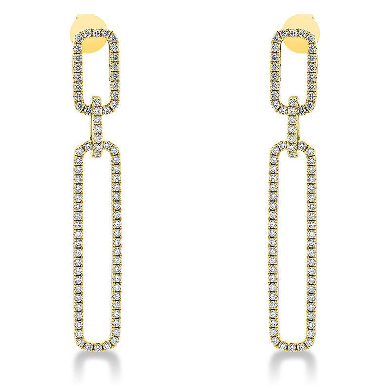 Ohrschmuck    aus 750/-18 Karat Gelbgold mit 158 Diamanten 1