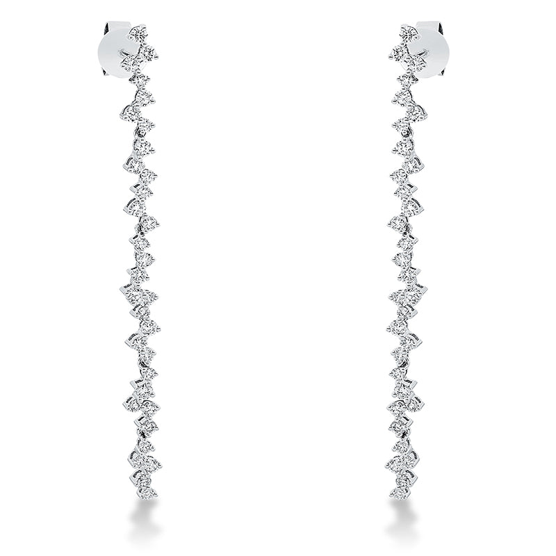 Ohrschmuck    aus 750/-18 Karat Weißgold mit 64 Diamanten 1