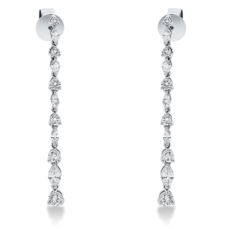 Ohrschmuck    aus 750/-18 Karat Weißgold mit 22 Diamanten 1