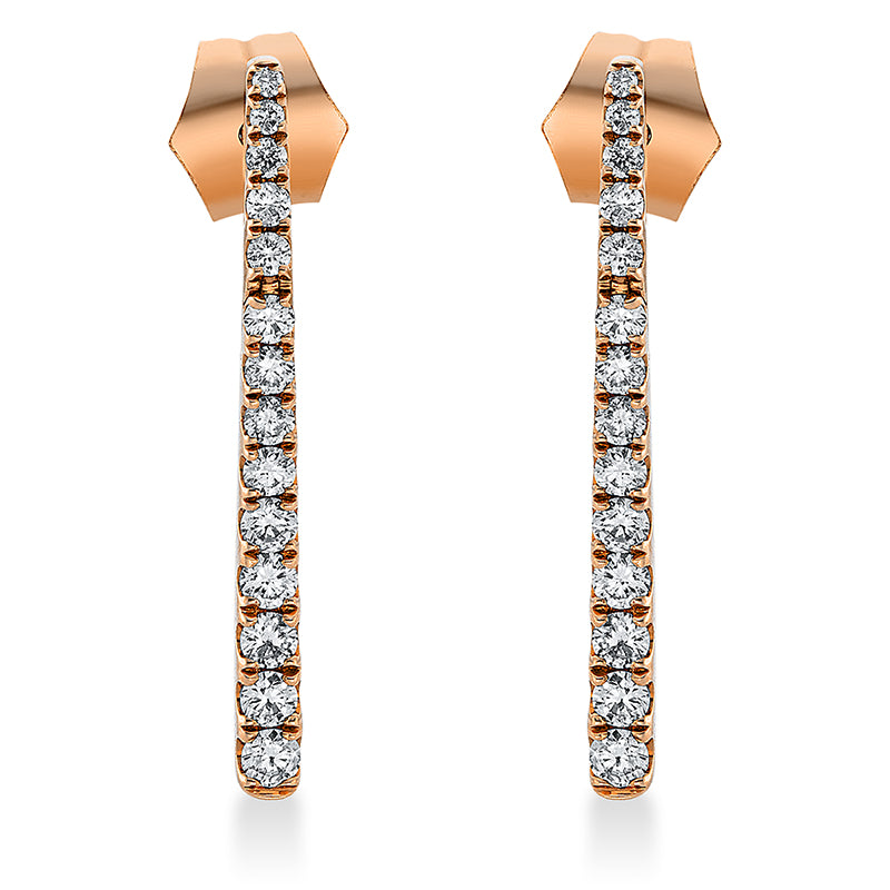 Ohrschmuck    aus 750/-18 Karat Rotgold mit 28 Diamanten 0