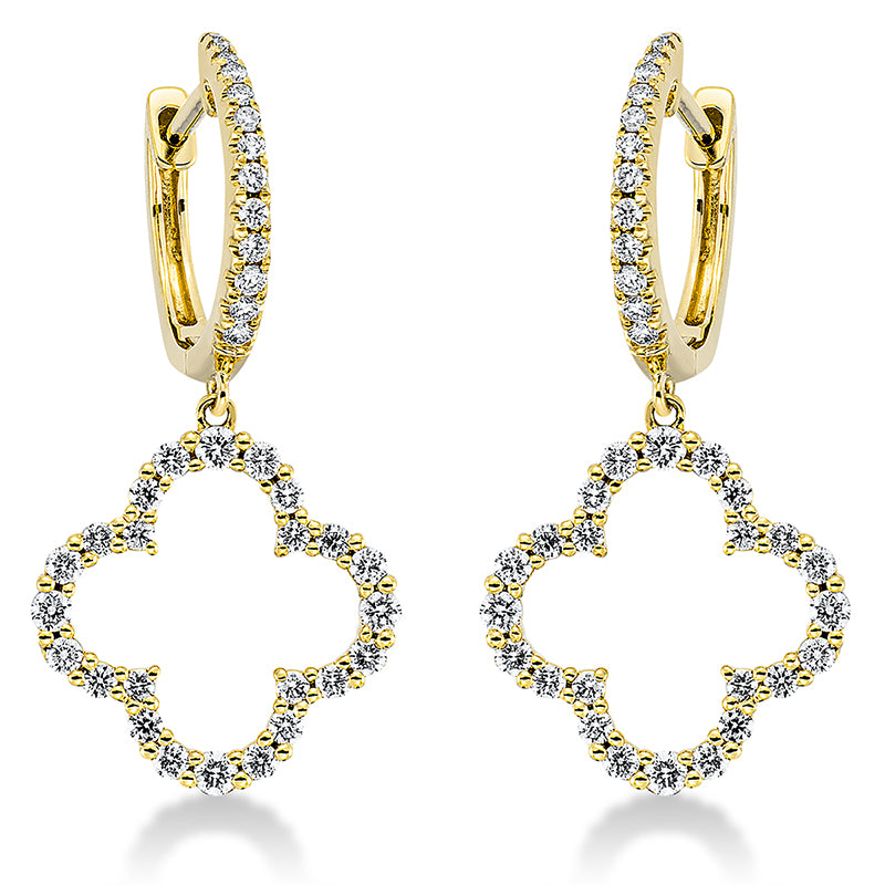Ohrschmuck    aus 750/-18 Karat Gelbgold mit 74 Diamanten 0