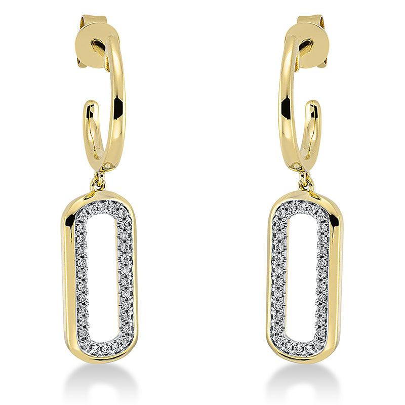 Ohrschmuck    aus 750/-18 Karat Gelbgold mit 60 Diamanten 0