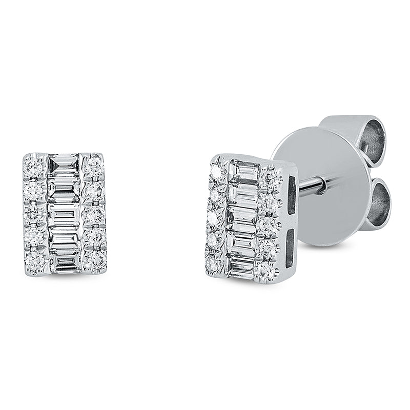 Ohrstecker    aus 750/-18 Karat Weißgold mit 30 Diamanten 0