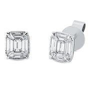 Ohrstecker    aus 750/-18 Karat Weißgold mit 18 Diamanten 0