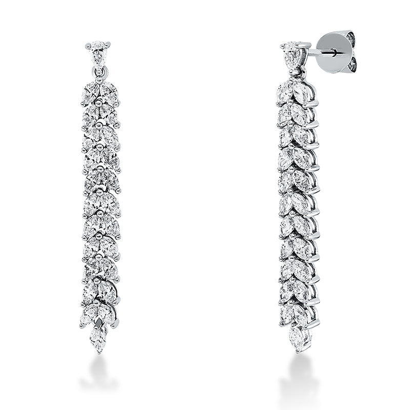 Ohrschmuck    aus 750/-18 Karat Weißgold mit 48 Diamanten 1