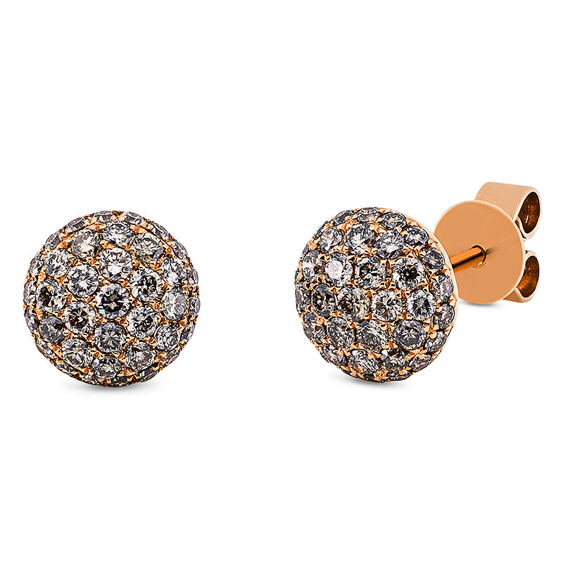 Ohrstecker    aus 750/-18 Karat Rotgold mit 74 Diamanten 0