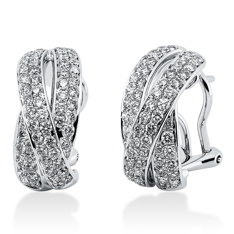 Ohrschmuck    aus 750/-18 Karat Weißgold mit 120 Diamanten 1