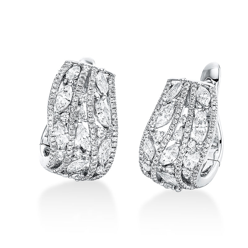 Creolen    aus 750/-18 Karat Weißgold mit 230 Diamanten 2