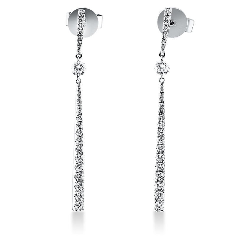 Ohrstecker    aus 750/-18 Karat Weißgold mit 50 Diamanten 0