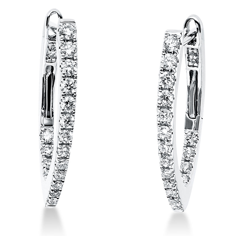 Ohrschmuck    aus 750/-18 Karat Weißgold mit 38 Diamanten 0