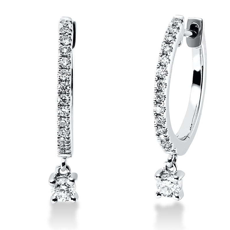 Ohrschmuck    aus 750/-18 Karat Weißgold mit 30 Diamanten 0