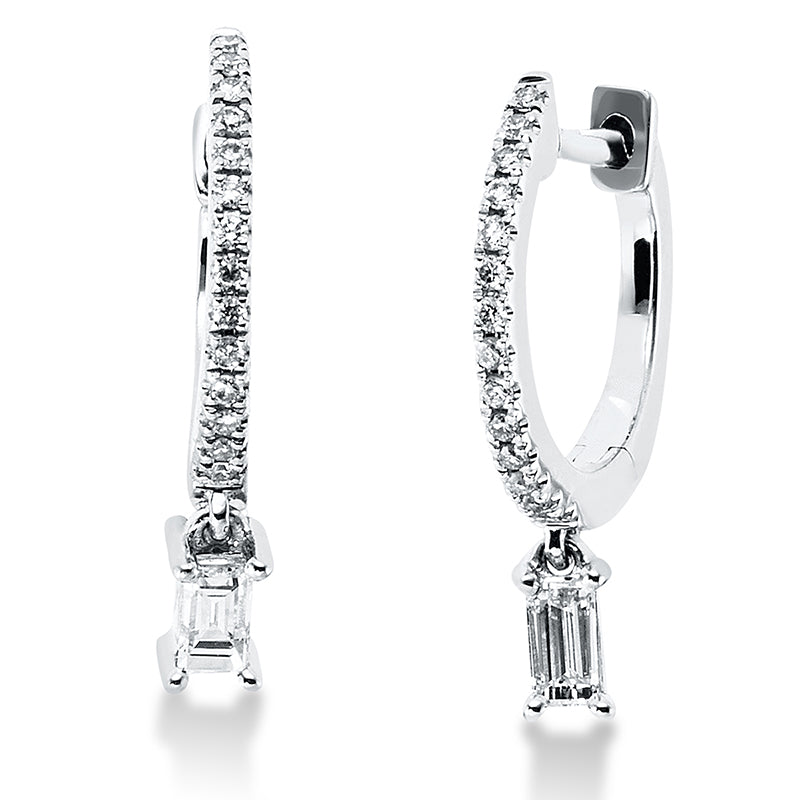 Ohrschmuck    aus 750/-18 Karat Weißgold mit 30 Diamanten 0