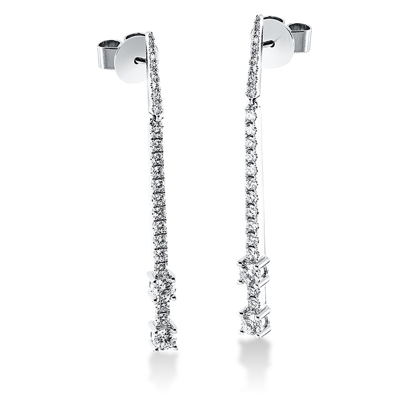 Ohrstecker    aus 750/-18 Karat Weißgold mit 48 Diamanten 0