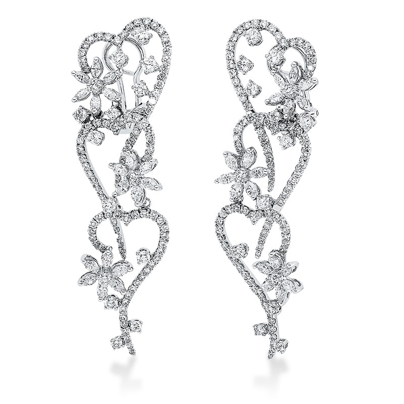 Ohrschmuck    aus 750/-18 Karat Weißgold mit 250 Diamanten 5