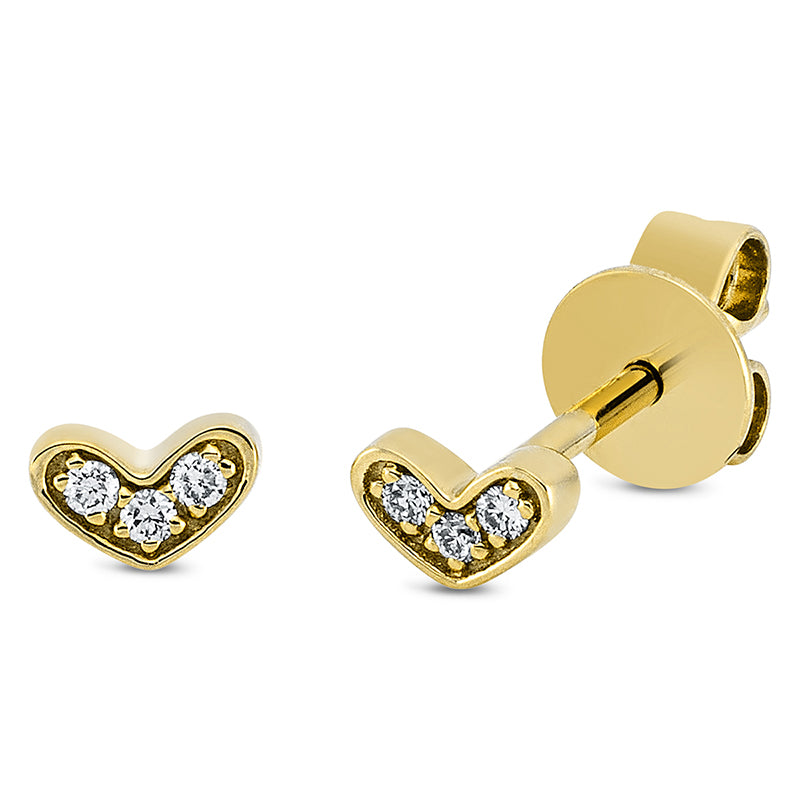 Ohrstecker    aus 750/-18 Karat Gelbgold mit 6 Diamanten 0