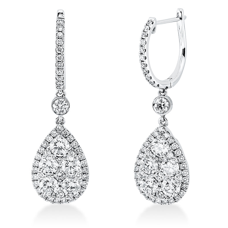 Ohrschmuck    aus 750/-18 Karat Weißgold mit 102 Diamanten 1