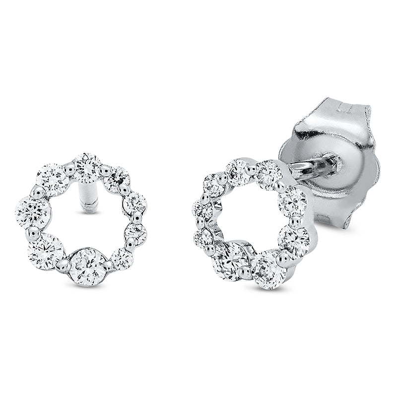 Ohrstecker    aus 750/-18 Karat Weißgold mit 18 Diamanten 0