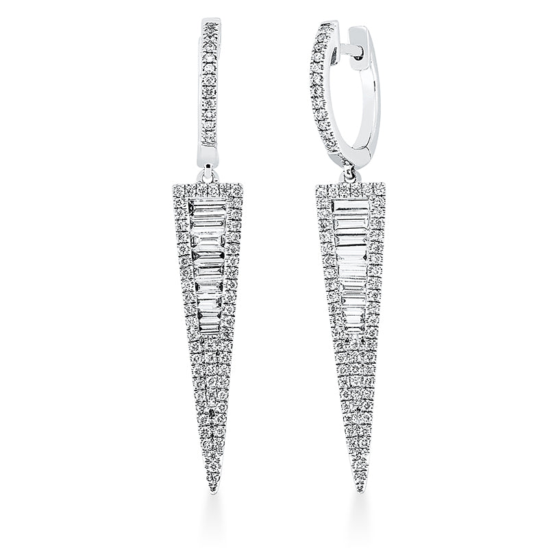 Ohrschmuck    aus 750/-18 Karat Weißgold mit 152 Diamanten 0