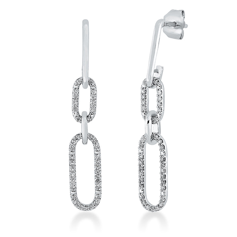 Ohrschmuck    aus 750/-18 Karat Weißgold mit 80 Diamanten 0