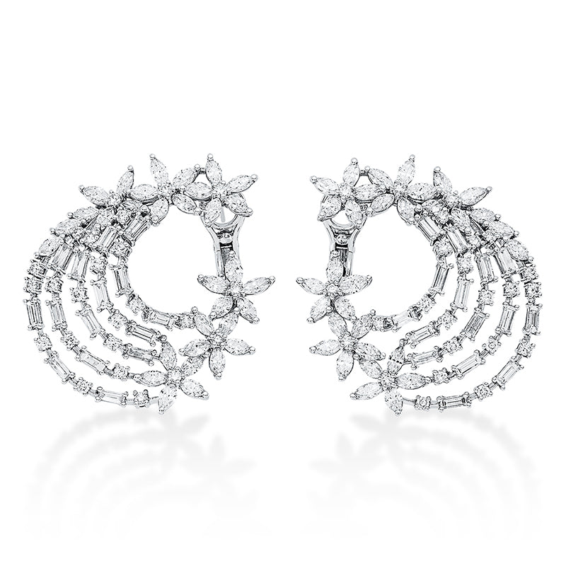 Ohrschmuck    aus 750/-18 Karat Weißgold mit 142 Diamanten 10
