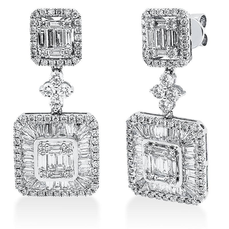 Ohrschmuck    aus 750/-18 Karat Weißgold mit 228 Diamanten 3