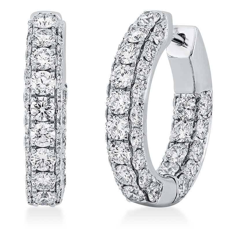 Creolen    aus 750/-18 Karat Weißgold mit 82 Diamanten 4