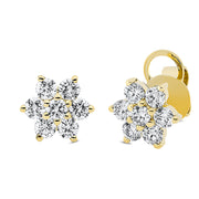 Ohrstecker    aus 750/-18 Karat Gelbgold mit 14 Diamanten 1