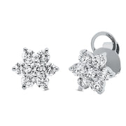 Ohrstecker    aus 750/-18 Karat Weißgold mit 14 Diamanten 1