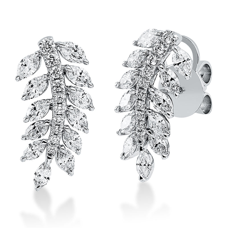 Ohrstecker    aus 750/-18 Karat Weißgold mit 44 Diamanten 1