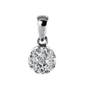 Anhänger    aus 750/-18 Karat Weißgold mit 9 Diamanten 0