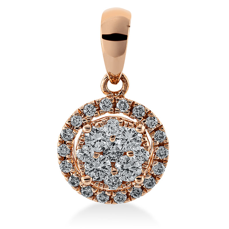 Anhänger    aus 750/-18 Karat Rotgold mit 27 Diamanten 0