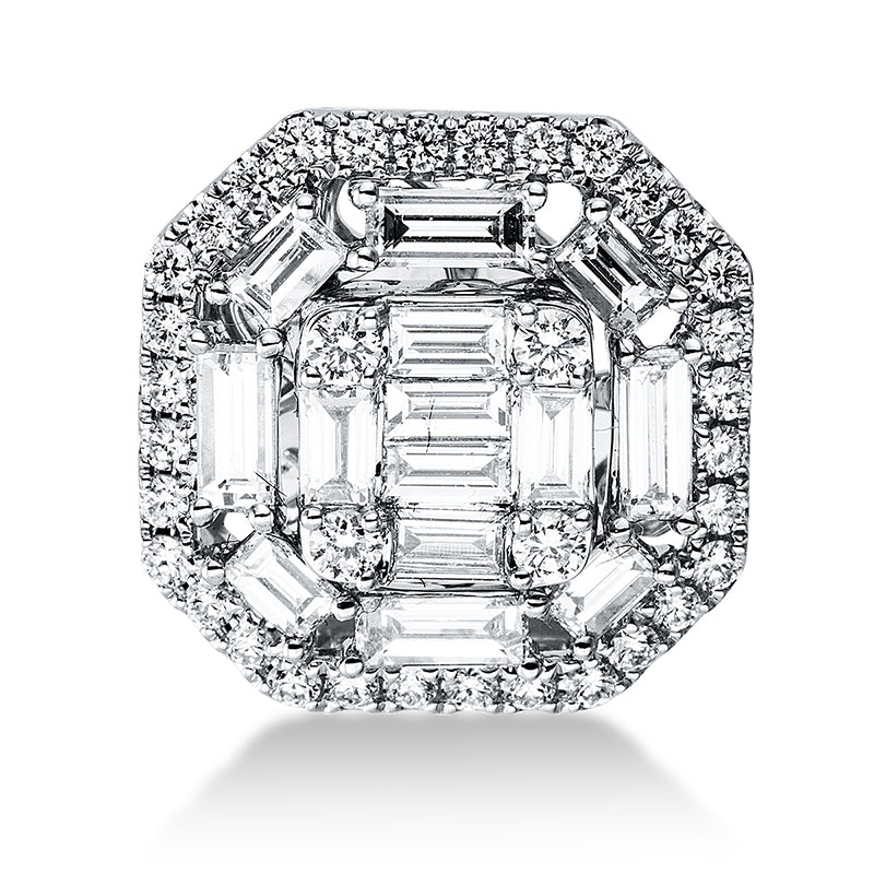 Anhänger    aus 750/-18 Karat Weißgold mit 50 Diamanten 0