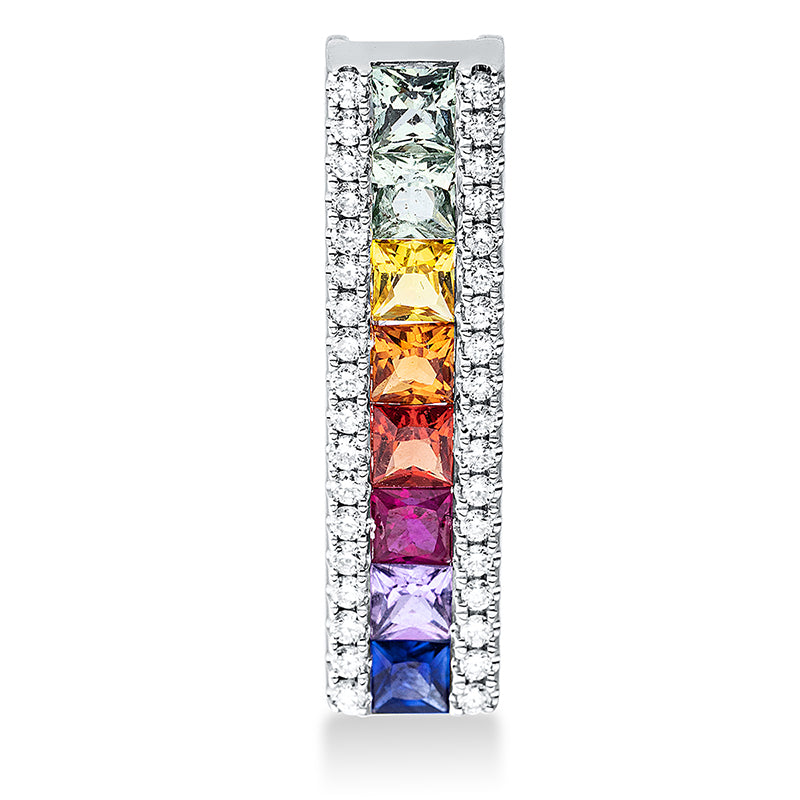Anhänger - Regenbogen-Schmuck aus Gold mit Diamanten mit Saphir - 3F396