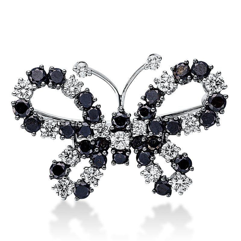 Brosche    aus 750/-18 Karat Weißgold mit 45 Diamanten 2