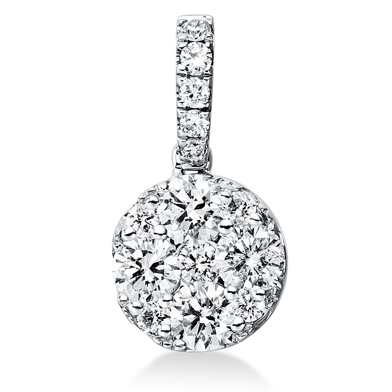 Anhänger    aus 750/-18 Karat Weißgold mit 14 Diamanten 0