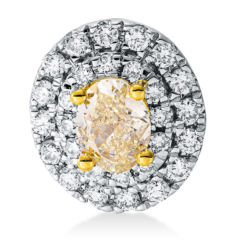 Anhänger    aus 750/-18 Karat Weißgold / Gelbgold mit 29 Diamanten 0