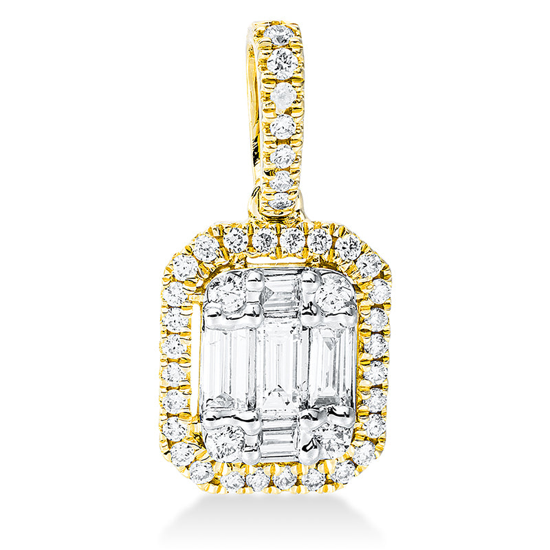 Anhänger    aus 750/-18 Karat Gelbgold / Weißgold mit 44 Diamanten 0